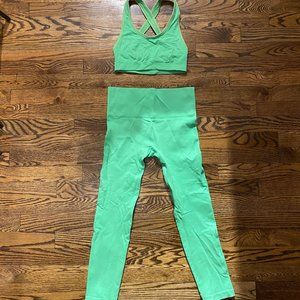 TLA Morgan Stewart Neon Green Workout Set